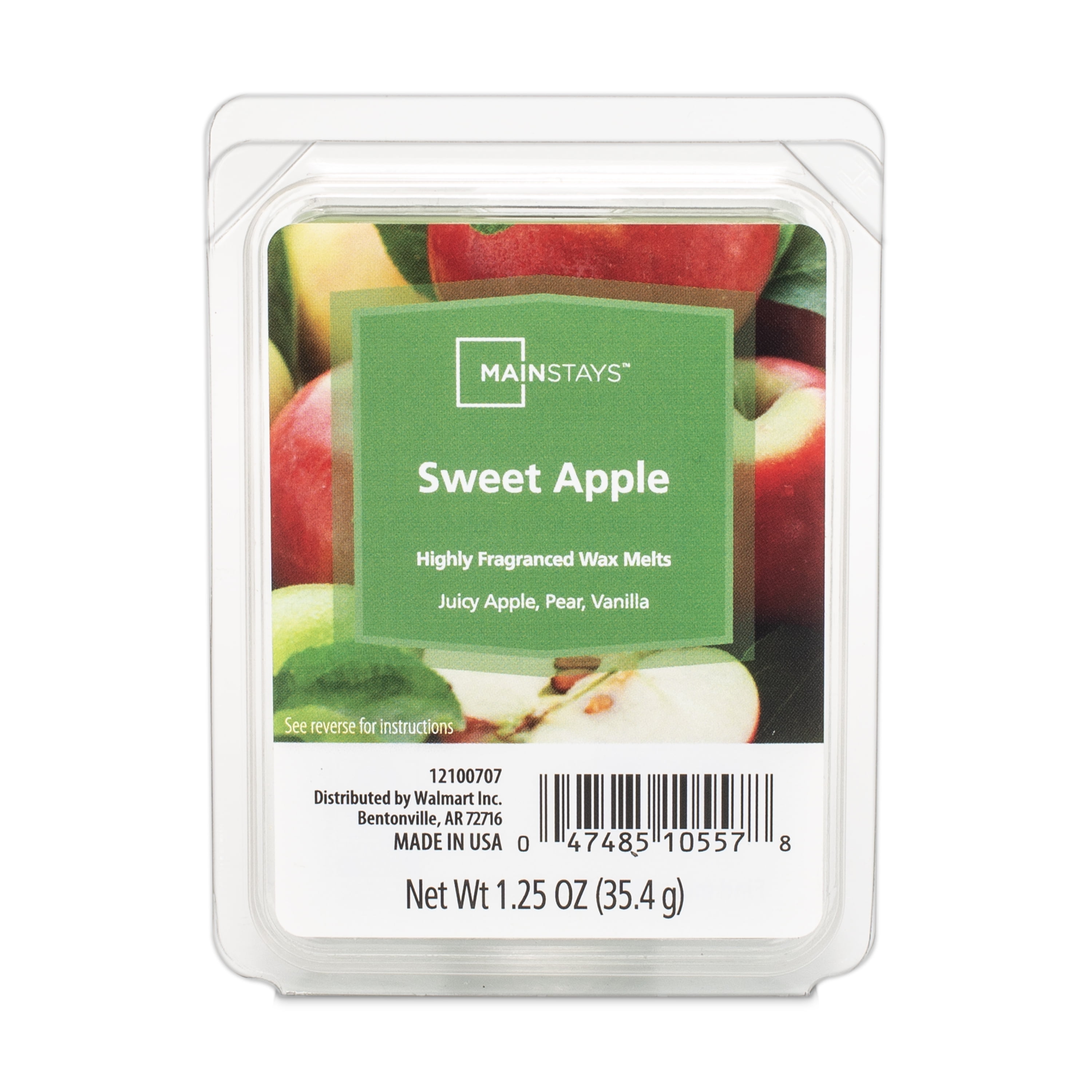 (6 pack) Mainstays Sweet Apple Scented Wax Melt, 1.25 oz