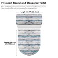 thumbnail image 7 of HELLHERO Old Wooden Stripes Toilet Top Cover Stretch Toilet Seat Lid Cover Set & 2 Pieces for Bathroom Easy to Clean Soft, 7 of 7