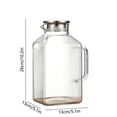 thumbnail image 2 of 1 Gallon Square Glass Pitcher with Lid & Handle, Borosilicate Water Jug with Filter, for Fridge Hot Cold Brew Iced Tea Home Party, Easy Clean Haodejw, 2 of 6