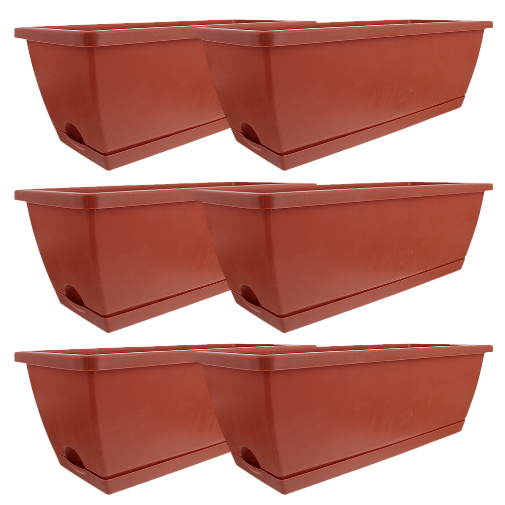 Weijiyouyu 6pcs Plastic Flower Pot Garden Planter Basket Home Balcony Large Plant Flowerpot