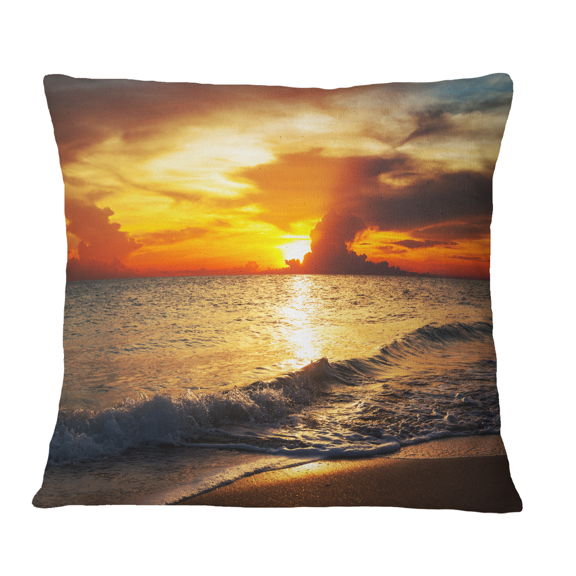 Designart 16" x 16" Multi-color Polyester Throw Pillow