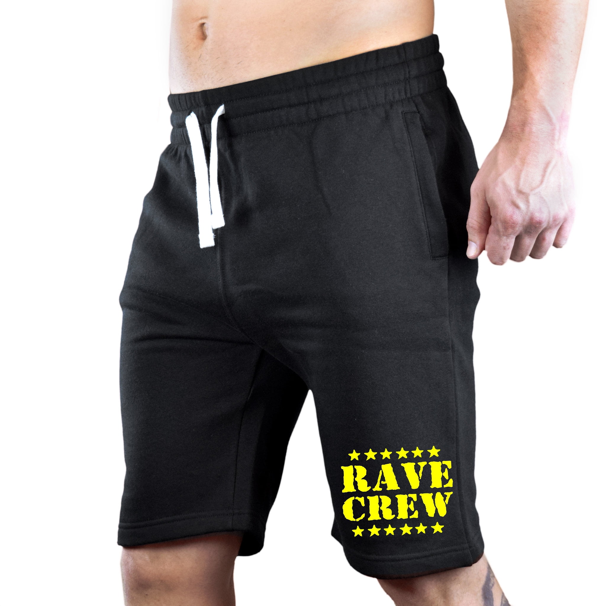 Mens Rave Crew V420 Black Mesh Gym Shorts Mens Rave Crew V420 Black Mesh Gym Shorts