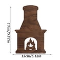 thumbnail image 3 of Light-Up Wooden Fireplace Christmas Decor, Rustic Wood Grain Fireplace Lamp, Indoor Decorative Wall Light, 3 of 6