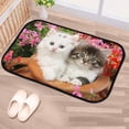thumbnail image 2 of GZHJMY Bathroom Rugs Mats Non-Slip, Soft Microfiber Absorbent Bath Mats for Shower Bathtubs, Cute Cats in Garden Indoor Entrance Door Mats Bedroom Laundry 36”x24” Carpet Runner, 2 of 7