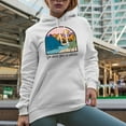 thumbnail image 2 of Go Wild for a While with Mountains, River, Nature, Travel & Adventure Themed Art Merch Gift, White Hooded Sweatshirt or Hoodie, Large, 2 of 5