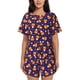 thumbnail image 1 of Fotbe Candy Corn (2) Conjunto de Pijama Estampado para Mujer, 2 Piezas, Ropa de Dormir con Camiseta de Manga Corta y Shorts Suaves-Medium, 1 of 6
