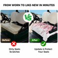 thumbnail image 4 of Golf Cart Seat Covers for 2 Seater,Pink Eucalyptus Leaves Microfiber Cart Seat Towel Blanket,Summer Botanical Watercolor Absorbent Breathable Non Slip Bench Seats Protector for Golf Course 51"x31", 4 of 9