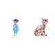 thumbnail image 1 of Figura de gato Kabuki de resina, muñeca geisha japonesa, escultura animal, adorno artístico artesanal para cumpleaños, , dormitorio, casa, 1 of 8
