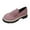 Pink, variant on Womens Loafers Suede Round Toe Platform Lug Sole Chunky Low Heel Classic Slip on Penny Loafers Comfy Walking Shoes Black Size 8