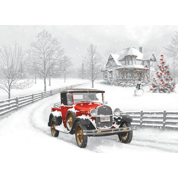 Vermont Christmas Company Box of 'Antique Christmas' Christmas Cards - 15 Cards & 16 Foil Envelopes