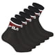 thumbnail image 1 of FILA Calcetines unisex, 6 Pares de Quarter - Calcetines cortos, Sport, Puño con Logo, uni Negro 39-42, 1 of 3