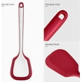 thumbnail image 5 of 600°F Heat Resistant Silicone Turners: U-Taste 13.6in Long Solid & Slotted Kitchen Spatula Flipper, Food Grade Flexible Cooking Utensil for Flipping Egg, Pancake in Nonstick Cookware (Red, 2PCS), 5 of 10