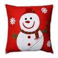 thumbnail image 1 of Pillow Perfect 576947 Snowman Red 16.5 in. Throw Pillow, 1 of 1