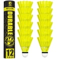 thumbnail image 1 of Eagles Durable Nylon Badminton Shuttlecock , Highly Stable & Durable | Yellow , Pack Of 12, 1 of 5