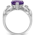 thumbnail image 2 of Sterling Silver Lavender Cz Heart Ring (Size 8) Made In China qr2313-8, 2 of 5