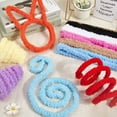 thumbnail image 3 of 1set 10pcs 10 colors Plush Sticks Chenille Stems Pipe Cleaners Craft Material Mixed color 1000x15mm 1pc/color, 3 of 9