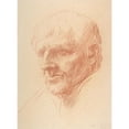 thumbnail image 2 of Alphonse Legros 14x18 Black Ornate Wood Framed Double Matted Museum Art Print Titled - Head of a Man (1837-1911), 2 of 5