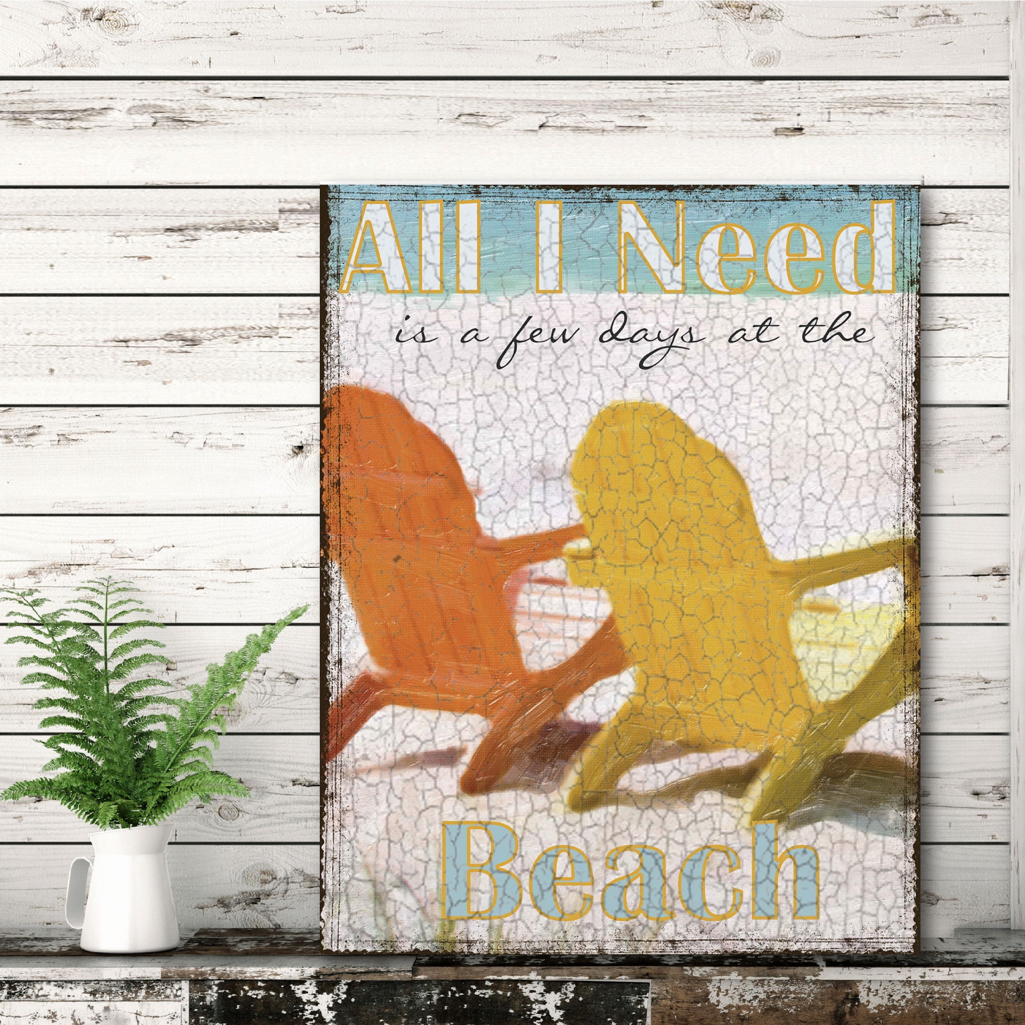 All I Need is the Beach Gallery-Wrapped Canvas Wall Art, 16x20