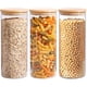 thumbnail image 1 of Juego de 3 frascos de vidrio para almacenamiento de alimentos ComSaf de 1.7 cuartos con tapas, 1 of 8
