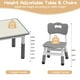 thumbnail image 3 of Garvee Juego de Mesa y Sillas para Actividades Infantiles de 7 Piezas, Altura Ajustable, Gris, 3 of 6