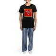 thumbnail image 4 of CafePress - Isle Of Man Pajamas - Women's Short Sleeve Print T-Shirt and Pants Dark Cotton Pajama Set, 4 of 7