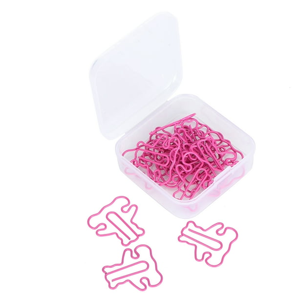 Plastic Coated Wire Paper Clip20PCS Mini Plastic Coated Paperclip Bear