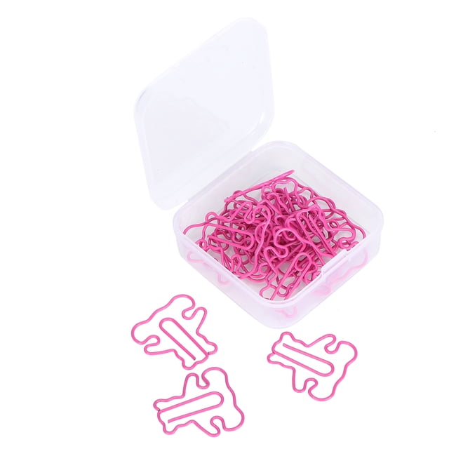 20PCS Mini Plastic Coated Wire Paperclip Bear Shape Bookmark Clip File Notebook Holder
