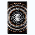 thumbnail image 1 of Metal Light Switch Plate Cover Orange Black Mandala Circle Pattern MDL005, 1 of 13