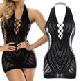 thumbnail image 2 of Body de lencería con entrepierna abierta para Mujer, ropa interior sexy, transparente, fetiche, peluches eróticos, bollo de bebé, 2 of 4