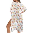 thumbnail image 5 of HELLHERO High Quality Fabrics Long Kimono Swimsuit Cover Up for Summer Lightweight Free Size Bathing Suit Cover Up Sea Shell Case, 5 of 6