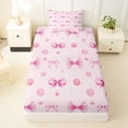 thumbnail image 3 of Erosebridal Girly Bowknot Kids Twin Sheet Sets, Cycle Polka Dots Bedding, 3 Pieces, 3 of 5
