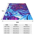 thumbnail image 3 of Bingfone Swirl Print Blue Purple Print Flannel Fleece Blanket Throw Blanket for Bed,Sofa,Couch,Travel,Camping(80"x60" ), 3 of 8