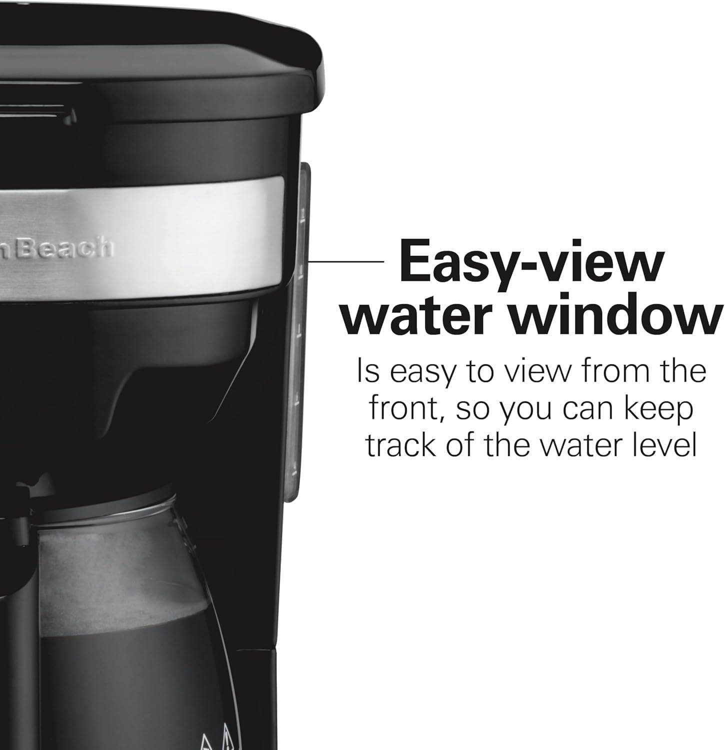Restored Hamilton Beach 12 Cup Programmable Drip Coffee Maker, Brew Options, Glass Carafe (46299), Black with Stainless Accents (Refurbished)