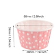 thumbnail image 2 of 100 piezas de mini moldes para cupcakes, moldes de papel redondos para hornear pasteles, moldes para muffins con tapa, color rosa, 2 of 5