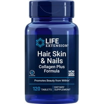 Life Extension Hair, Skin & Nails Collagen Plus Formula - Promotes Collagen & Keratin Health - Non-GMO - 120 Tablets