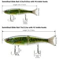 thumbnail image 5 of Bassdash SwimShad Glide Baits Jointed Swimbait Bass Pike Salmon Trout Muskie Fishing Lure 4.5in /18.5g, 5 of 7