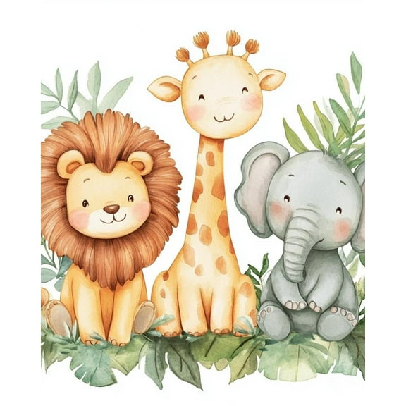 Paint by Numbers for Adults Kids Beginner Jungle Three Treasures DIY Acrylic Painting by Numbers Kits with Brushes Acrylic Pigment Home Decoration Gifts 16 x 20 inch