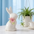 thumbnail image 5 of XJGHHSY 2 Pcs Mini Ceramic Rabbit Figurine,Porcelain Easter Bunny Decorations for Home,Tabletop ornament,Tea Ceremony Pet,White, 5 of 5