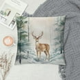 thumbnail image 2 of COMIO  Rustic Deer Pillow Covers Holiday Winter Throw Pillow Covers Nature Forest Snow Christmas Tree Decorative Pillowcase Square Cushion Cover for Home Couch Sofa Bedding Decor, 2 of 5