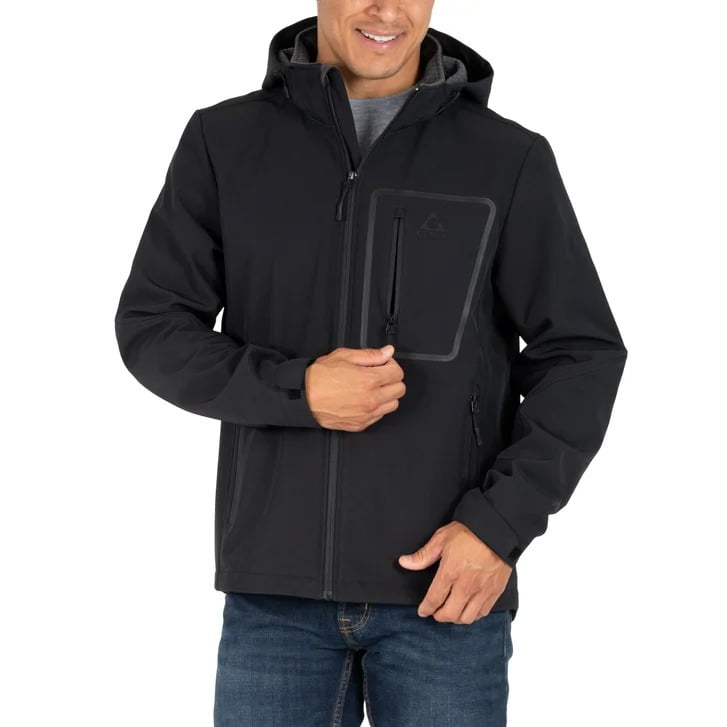 Gerry, Men‚Äôs Softshell Jacket, Black, Water and Wind Resistant