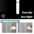 thumbnail image 2 of H.VERSAILTEX 100% Blackout Linen Textured Grommet Curtains for Bedroom, 2 Panels Thermal Insulated Drapes for Living Room(52" x 54", Glacier Gray), 2 of 6