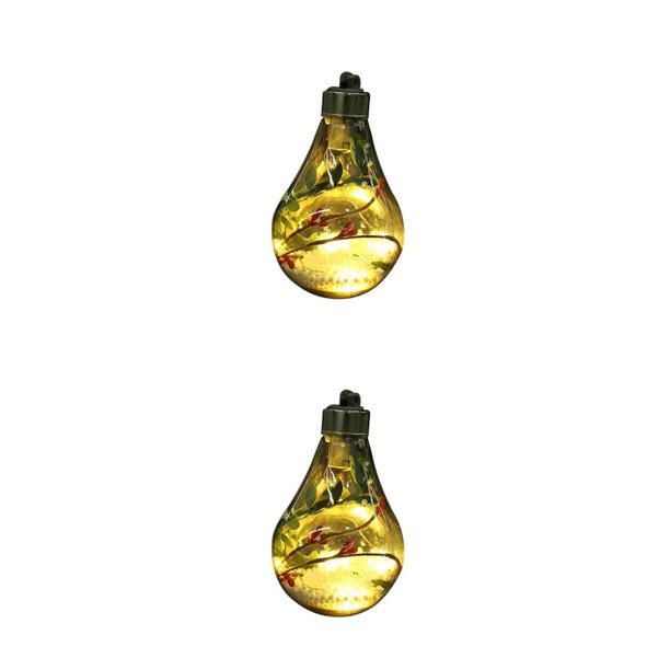 Yuarrent Bola de Navidad LED Bombilla de Navidad Año Nuevo Boda Adorno transparente brillante Barra de hotel Bombilla decorativa Tipo 6 No.06 2Conjunto