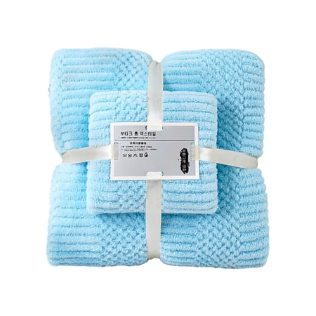 Bath Towel Set Soft Fleece Bathroom Towels Highly Absorbent Shower Towel Combo Quick Dry Hand Towel Set Plush Home Spa Linen Durable Household Bath Essentials Collection