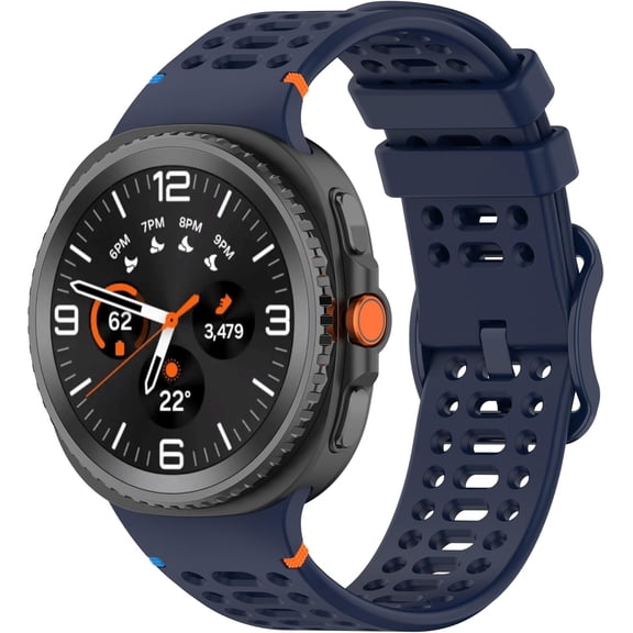 REQO Compatible with Samsung Galaxy Watch 8, Galaxy Watch 8 Classic Smartwatch Band Replacement Breathable Waterproof Silicone Strap for Watch8/Watch8 Classic