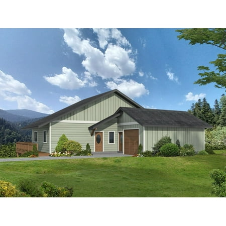 001-3938: Contemporary Empty-nester 3 Bed, 2 Bath Luxury Home Plan, 1632 Sq Ft: Full Blueprints with License to Build by Home Plan Marketplace - Lesuto