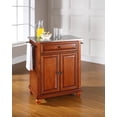 thumbnail image 2 of Crosley Furniture Cambridge Stainless Steel Top Portable Kitchen Island/Cart Cherry/Stainless Steel, 2 of 5