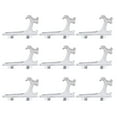 thumbnail image 1 of 12pcs Plate Display Stand Tray Rack Golden Silver Tray Rack Plastic Tray Rack Foldable Tray Rack (Silver), 1 of 9