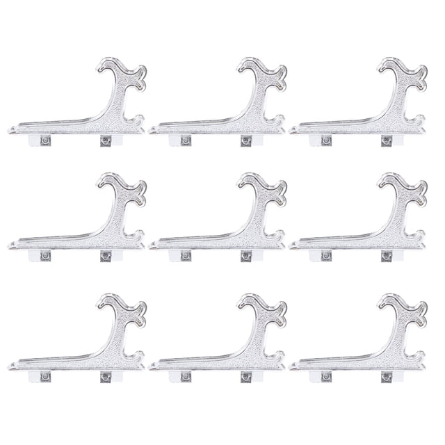 12pcs Plate Display Stand Tray Rack Golden Silver Tray Rack Plastic Tray Rack Foldable Tray Rack (Silver)