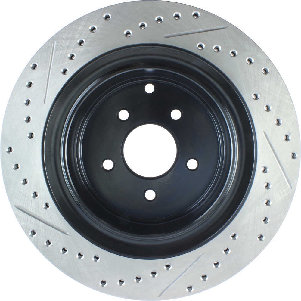 StopTech 09 Infiniti FX50 SportStop Slotted & Drilled Rear Left Rotor Fits select: 2014-2015 INFINITI Q50 BASE/PREMIUM/SPORT, 2018 INFINITI Q50 LUXE/SPORT