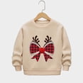 thumbnail image 1 of Cowsor Chandails en Molleton pour Filles Enfants Mignon Graphique Col Rond Chandail Tops Xmas Manches Longues Chemises de Vacances, 1 of 5